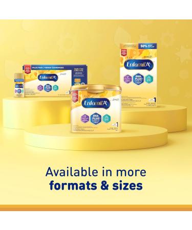 Enfamil A+ Baby Formula Ready to Feed Bottles DHA (a type of Omega-3 fat) to help support brain development Age 0-12 months 237ml x 18 count (Packaging May Vary) - Buy Online on GoSupps.com