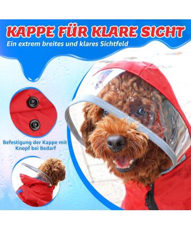 Eyin Waterproof Dog Rain Coat | Stylish Rain Jackets for Medium Dogs with Hood Lining & Reflective Stripes - Easy to Wash & Stow - Buy Online on GoSupps.com