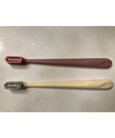 Soft Bristle Toothbrush for Adults | Extra Soft Nylon Tufts | Efficient Gum Cleaning | Beige Full Head Toothbrush - International Shipping Available - Buy Online on GoSupps.com