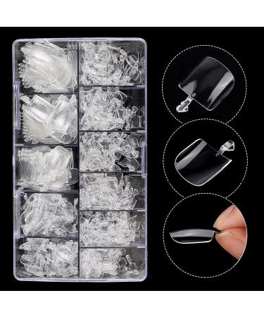 550PCS Clear Acrylic Full Cover Fake Toe Nail Tips for DIY Nail Art - Buy Online on GoSupps.com
