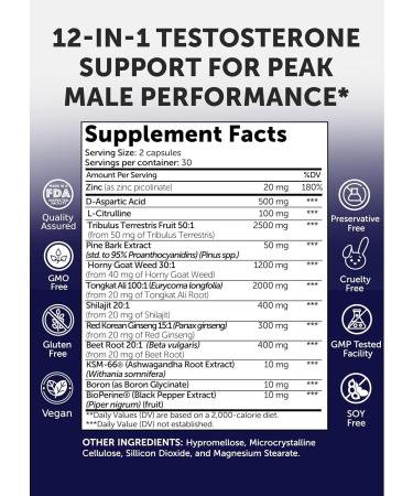 Lunakai USA Made Testosterone Booster + Shilajit Capsules Bundle Non-GMO 60ct Each - Buy Online on GoSupps.com