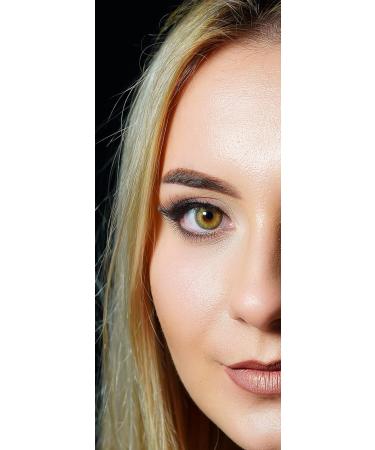 Buy Starch-Free Colored Contact Lenses - Annual Soft Hydrogel 2-Piece Set in Mystery Hazel - Natural Colors & Lens Container Included - Buy Online on GoSupps.com