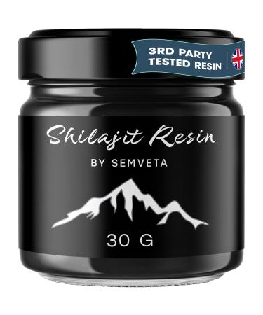 Altai Shilajit Resin - 30g - Pure Shilajit - Nutritive Mountain Shilajit Resin Cold Filtered by Semveta - 4 Month Reserve - Vitality & Mental Clarity - Authent Extraction Method