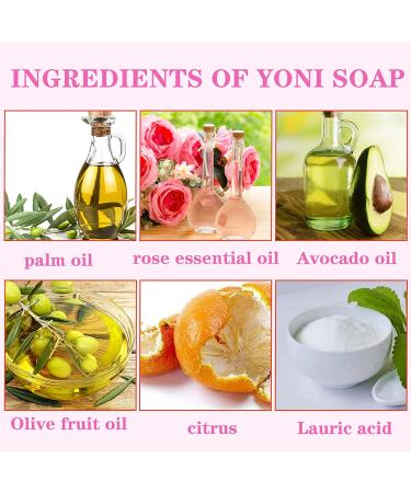 Organic Yoni Soap Bars 2-Pack, Handmade Vaginal Wash with Bubble Net - Feminine pH Balance & Vaginal Care Soap 3.53 oz (Rose Pink) - Buy Online on GoSupps.com