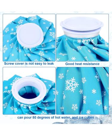 Reusable Ice Pack for Injuries - Hot & Cold Water Bag with Elastic Breathable Bag - 6 Pack, 3 Sizes - Pain Relief for Knee, Leg, Headaches - Blue - Buy Online on GoSupps.com