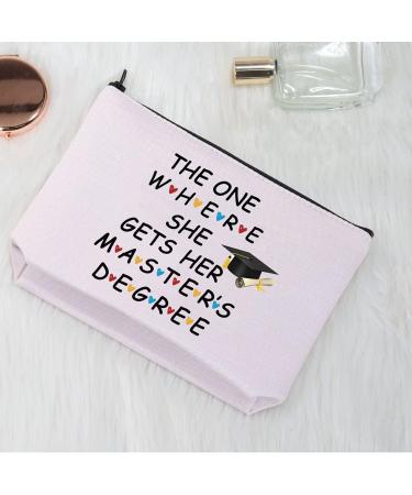 Master's Degree Graduation Gift: Stylish Zipper Makeup Bag for Students | Perfect Cosmetic Travel Bag - Buy Online on GoSupps.com