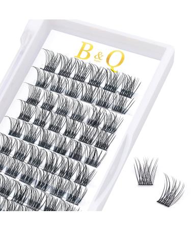 Cluster Lashes 72 Clusters B&Q Lash Clusters D Curl Individual Cluster Lashes Natural Eyelash Clusters DIY Lash Extensions Soft Fluffy Cluster Eyelash Extensions (B01-C-16mm) C-16 mm B 01