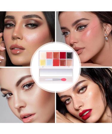  Mimoqk 10-Colour Jelly Lip Stain Palette Professional Multi-Color Lip Creams For Long-Lasting Moisturizing Makeup For Dry Lips Multi-Color Lip Stain Palettes Smooth Long-Lasting Jelly Lip Glosses For - Buy Online on GoSupps.com