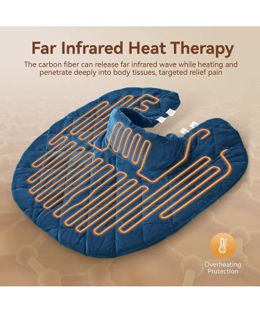 Haimmy 3lb Electric Heating Pad for Neck and Shoulders Pain Relief - 16x20 RoyalBlue-L - Buy Online on GoSupps.com