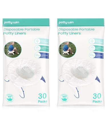 60 Counts Disposable Potty Liners compatible with OXO Tot 2-in-1 Go Potty, Potty Refill Bags for Toddler Travel, Universal Potty Bags Fit Most Potty Chairs