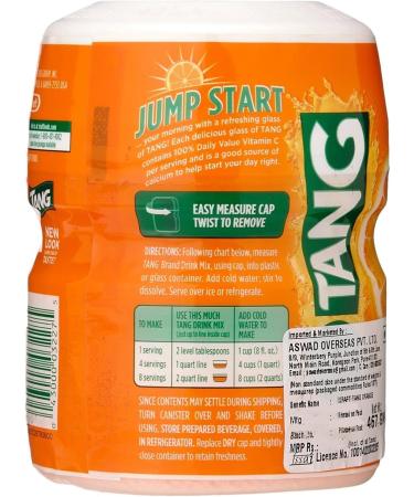 Tang Orange Powdered Drink Mix (Makes 6 Quarts) 20-ounce Canister (2-pack) Basic Pack - Buy Online on GoSupps.com