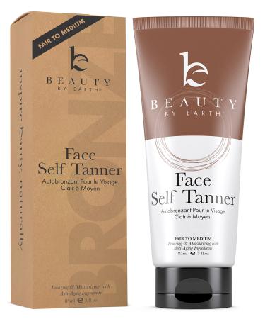 Face Self Tanner Tanning Lotion - Fair to Medium Self Tanning Lotion Fake Tan, Tanning Lotion Self Tanner Face Tanner, Sunless Tanner for Face, Buildable Natural Glow, Self Tan Sunless Tanning Lotion 3 Fl Oz (Pack of 1) Fa