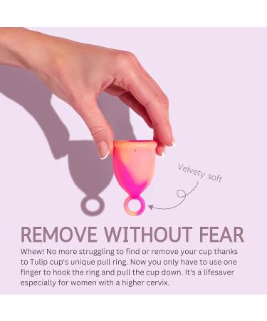 Menstrual Cup with Ring Easy Removal - Sustainable Tampon Alternative - 12 Hr Protection - 100% Medical Grade Silicone - Reusable - Small (Pink) - Buy Online on GoSupps.com
