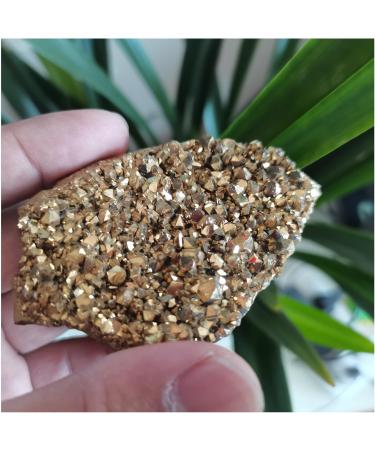 Crystal Rough 100g Natural Electroplating Gold Crystal Cluster Titanium Geode Cluster DIY Bare Stone Materials Jewelry Making 1pc Ornaments 70-100g - Buy Online on GoSupps.com