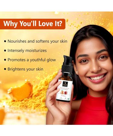 Good Vibes Ubtan Insta Glow Face Serum - Nourishing & Moisturizing Serum with Turmeric Saffron & Vitamin B3 | Vegan Paraben-Free 30 ml - Buy Online on GoSupps.com