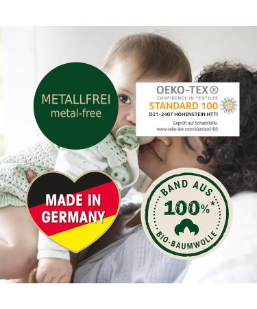 Nip Stay Green Organic Cotton Pacifier Tape - Adjustable Clothing Protector - Made in Germany - Brown - Buy Online on GoSupps.com