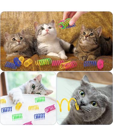Diyxisk 40 Pieces Cat Toys - Interactive Spiral Toys in 4 Colors for Active Cats - Beating Biting & Hunting Fun - Buy Online on GoSupps.com