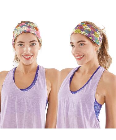 OFFTESTY 6 Pack Non-Slip Boho Headbands for Women â€“ Stretchy Yoga & Workout Hair Bands - Buy Online on GoSupps.com