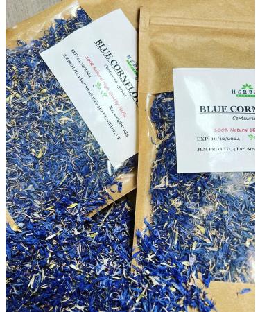 Cornflower Petals Herbal Tea Blue 25g - Culinary Cake Bake Baking Decoration Spa - Centaurea Cyanus - Herbal Remedies by J. - Chaber blawatek - Buy Online on GoSupps.com