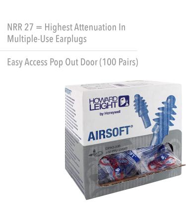 Howard Leight by Honeywell DPAS30R Airsoft Flanged Reusable Earplugs with Red Polycord 100-Pairs - Buy Online on GoSupps.com