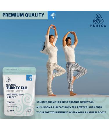 PURICA Turkey Tail (Coriolus) Powder - Organic Turkey Tail Mushroom Supplement - 1kg 1 kg - Buy Online on GoSupps.com