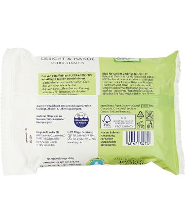 HIPP Babysanft Face & Hand Wipes - 12 x 20 Wet Wipes for Sensitive Skin | International Shipping Available - Buy Online on GoSupps.com