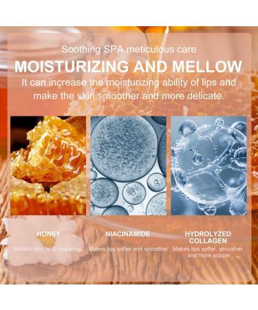 Honey & Collagen Lip Balm 50g Moisturizing Lip Plumper Lip Care for Smooth Lips Long-Lasting Alcohol-Free Smooth Texture Non-Greasy with Collagen for Hydration Gifts for Women - Buy Online on GoSupps.com
