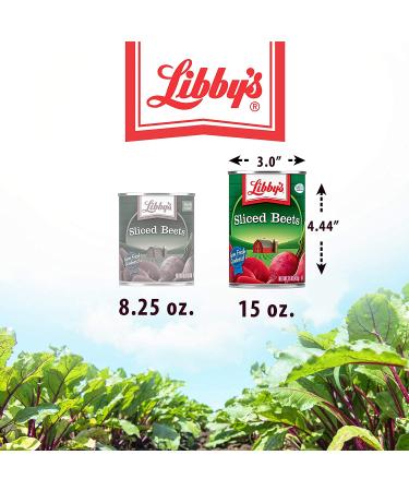 Libby's Sliced Beets | Earthy Flavor | Vibrant Ruby Red-Purple | Grown & Made in the USA | Farm Fresh Goodness | 15.0 oz. Can (Pack of 12) - Buy Online on GoSupps.com
