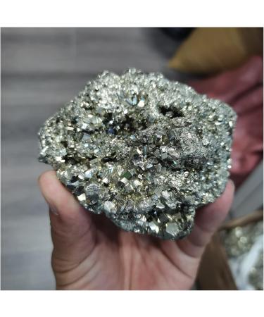 Natural Crystal Rough Natural Copper Pyrite Specimen Chalcopyrite Crystal Rock Stones Original Specimen Cluster Collection Stone Decoration Natural Luster (Size : 350-400g) - Buy Online on GoSupps.com