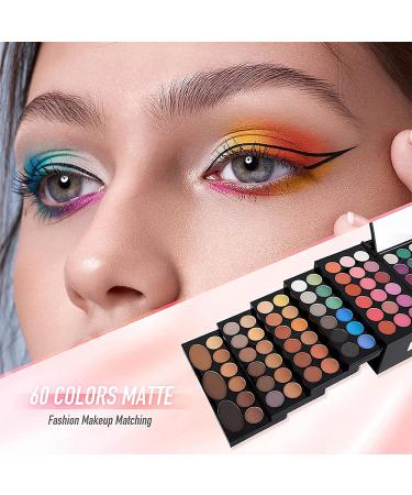 MISS ROSE M 148 Colors Makeup Palette | Professional All-in-One Makeup Kit for Women & Beginners - Eyeshadow Lipstick Eyeliner Concealer Brush Set (045 Set-Black - Buy Online on GoSupps.com