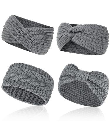 Kavya Winter Headbands for Women's Hair Crochet Ear Warmers for Women Knitted Headband Hair Bands Cable Head Band Knit Ear Muffs Turban Soft Headwrap