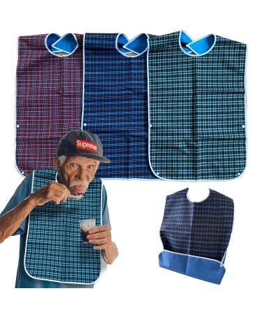 Adult Bibs For Elderly Adult Bibs For Women Washable Adult Bibs For Men Washable Adult Bib For Adults For Eating Clothing Protectors Adult Bibs For Adults Senior Citizens Washable Baberos Para Adultos