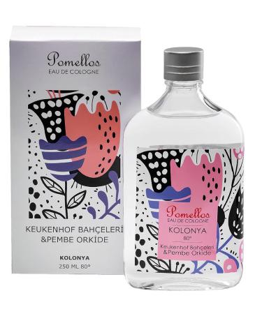 Pomellos Eau de Cologne by eeose (Keukenhof Gardens & Pink Orchid 250ml) Keukenhof Gardens & Pink Orchid 8.5 Fl Oz (Pack of 1)