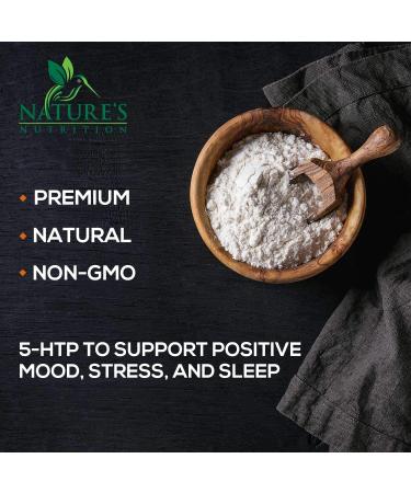 5-HTP 200mg Capsules Extra Strength Stress Support | Made in USA | Best 5-Hydroxytryptophan Supplement for Men and Women | Mood Support 60 Capsules (1 Pack) - Buy Online on GoSupps.com