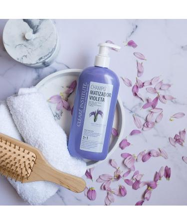 Clear Institute Violet Color Shampoo - Neutralizes Undesirable Tones for Colored Blond Bleached & Gray Hair | 96.6% Natural Ingredients | 400ml - Buy Online on GoSupps.com