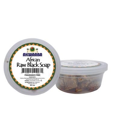 AKWAABA African Raw Black Soap Chunk - 5oz