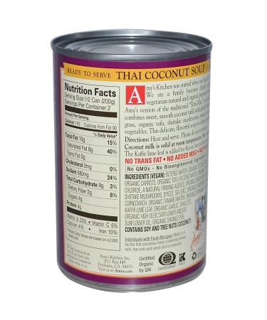 Amy's Organic Thai Coconut Soup - Buy Online on GoSupps.com