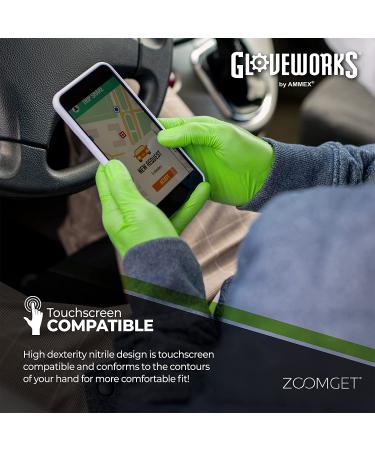 GLOVEWORKS HD Green Nitrile Industrial Disposable Gloves - 8 Mil, Latex-Free, Large, 100 Pack - Buy Online on GoSupps.com