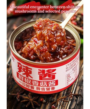 MKSDDF-Sauce Piquante 80g X3 | Sauce Piquante Aux Champignons Parfum s (Shiitake) | Crispy Chili Oil | V g talienne | P te Tartiner | Pour Bouillie Nouilles Raviolis Sushi Pain-Cuill re Incluse - Buy Online on GoSupps.com