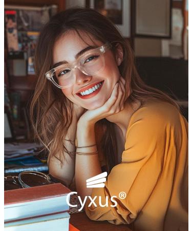 Buy Cyxus Blue Light Blocking Glasses - Square Chic Preppy MultiColor Frame for Women & Men - Clear 8153-1 | International Shipping Available - Buy Online on GoSupps.com