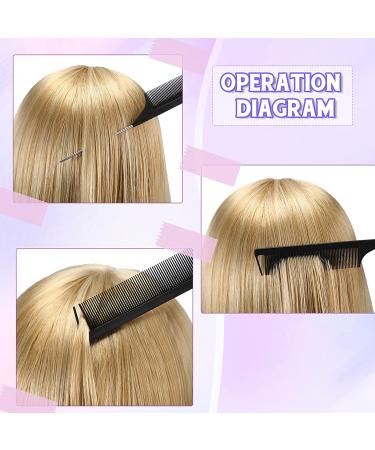 8-Piece Edge Brush Teasing Comb Set with Hair Clips | Dual Edge Styling Brush and Rat Tail Comb for Women, Girls, Kids, and Hair Stylists - Buy Online on GoSupps.com