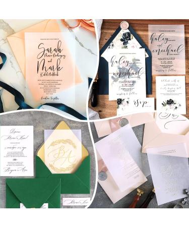 200 Sheet Save The Date Cards for Weddings Invitations Vellum Transparent Paper Clear Vellum Paper DIY Transparent Printable Tracing Paper for Wedding Reception Invitations Envelopes(4x6 Inches) 200Pcs 4x6Inch - Buy Online on GoSupps.com