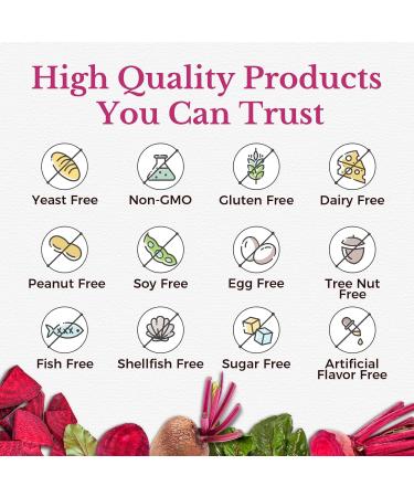Vitalitown Organic Beet Root Capsules with Probiotics 4000mg Organic Beetroot Equivalent 50 Billion CFU 10 Strains Energy Heart Health Circulation Digestion 60 Veg Caps - Buy Online on GoSupps.com