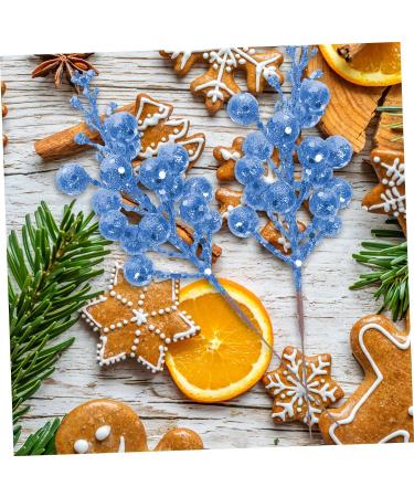 RORPOIR 10pcs Christmas Imitation Berries Christmas Stuffers Artificial Berry Christmas Fake Berry Curly Blue 19X5X5CM - Buy Online on GoSupps.com