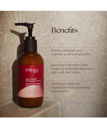 Trilogy Very Gentle Cleansing Cream - Soothe & Cleanse Sensitive Skin | 6.76 fl oz | International Shipping - Buy Online on GoSupps.com