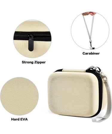 Hard Travel Case for Skull Shaver Pitbull Pro Razor - Beard Trimmer Storage Box with Zipper Mesh Pocket - Men's Gold Pro Mustache Grooming Kit - Beige - Buy Online on GoSupps.com