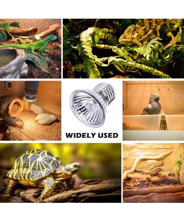 Turtle Heat Lamp - 6 Pack 50W UVB Dimmable Halogen Bulbs for Reptiles Lizards & Amphibians - E27 220-240V - Buy Online on GoSupps.com