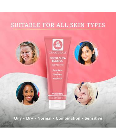  OZNaturals OZNaturals Moisturizer Stretch Marks Remover Cream/Hand Lotion with Butter Shea/Cocoa/Avocado Oil 8 fl. oz 236ml - Buy Online on GoSupps.com