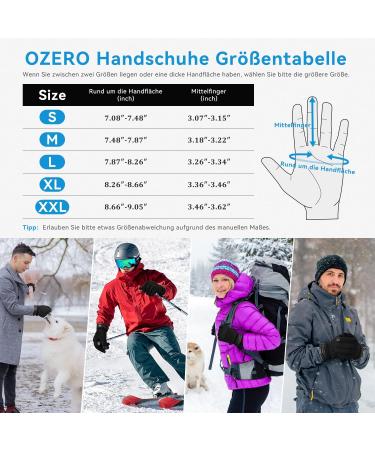 Shop OZERO XXL Winter Waterproof Gloves for Men - Ideal for Skiing Cycling Running Motorcycling & Work - Buy Online on GoSupps.com