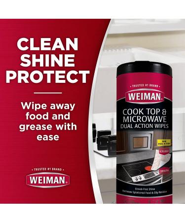 Weiman Cooktop Microwave Cleaning Wipes - Pack of 30 - Buy Online on GoSupps.com
